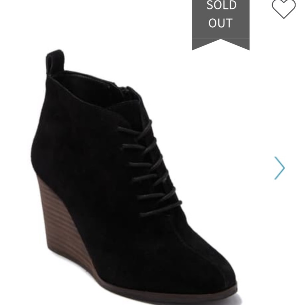 Lucky brand black suede booties